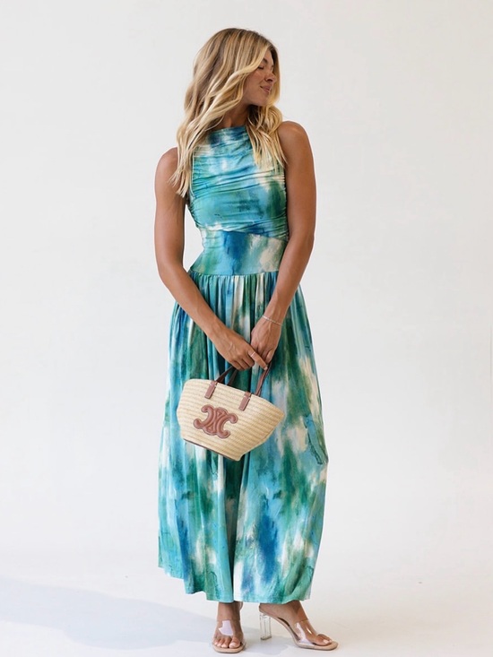 Olivaceous Dresses & Skirts - Olivaceous Blue & Green Midi NWT